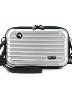 Ladies Suitcase Bags Pink - Silver