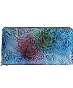 Ladies Unique Metal Rose Clutch Wallet - WAL-001-MRS