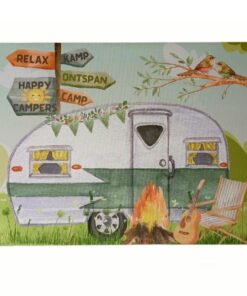 Lap Top Tray with Cushion Bottom - Caravan Camping Canvas Art Picture