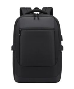 Laptop Backpacks USB Charging Business Bag Anti-theft Waterproof Backpack - Black