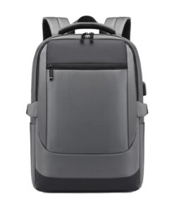 Laptop Backpacks USB Charging Business Bag Anti-theft Waterproof Backpack - Grey