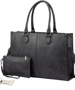 Laptop Bag 15.6" - Sadie - With Pouch and Keyring - Black