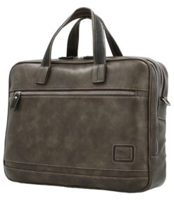Laptop Bag Briefcase with Handle and Removeable Shoulder Strap 32 X 41cm - Brown-Black Graphite