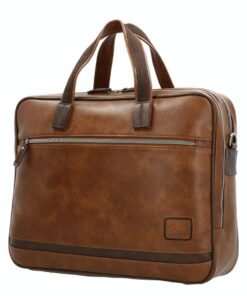 Laptop Bag Briefcase with Handle and Removeable Shoulder Strap 32 X 41cm - Whisky Brown