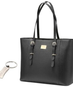 Laptop Bag - Ladies Shoulder Bag with Stylingo Keyring - 15.6" - Black