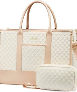 Laptop Bag with Clutch - Beige