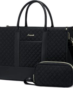 Laptop Bag with Clutch - Black