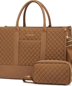 Laptop Bag with Clutch - Brown