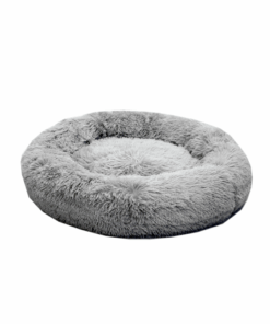 Large 90cm IREMIA Dog Bed 4.0 - Long-Fur/Flokati - Washable Zip Cover - Light-Grey