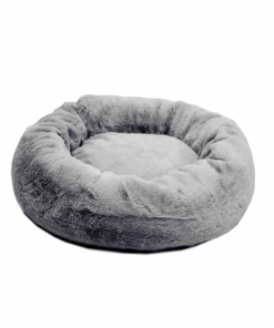Large 90cm IREMIA Dog Bed 4.0 - Short-Fur VeloÃºdo - Washable Zip Cover - Light-Grey