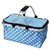 Large Bag Collapsible Picnic Basket - Blue