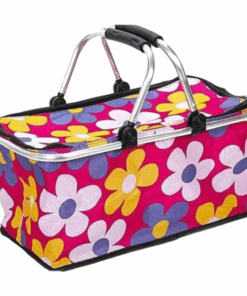 Large Bag Collapsible Picnic Basket - Pink