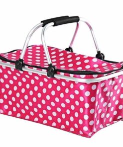 Large Bag Collapsible Picnic Basket - Red