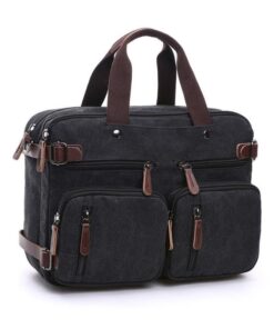 Large Briefcase Business Laptop Handbag - Black