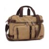 Large Briefcase Business Laptop Handbag - Khaki