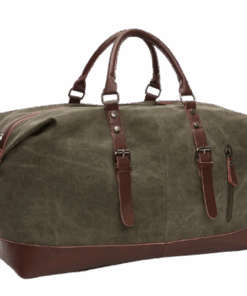 Large Canvas Weekender Duffle Bag - Army Green