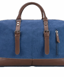 Large Canvas Weekender Duffle Bag - Blue