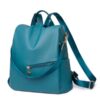 Large Capacity Female Travel Quality Faux Leather Fashion Bag - Blue
