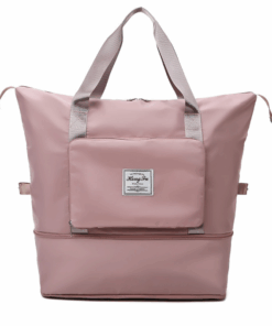 Large Capacity Folding Dry and Wet Separation Travel Sport Bag - Cherry Blossom Powder