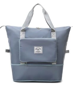 Large Capacity Folding Dry and Wet Separation Travel Sport Bag - Haze Blue