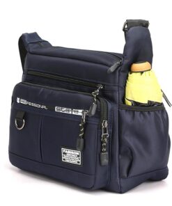 Large-Capacity Men's Backpack Shoulder Bag Waterproof - Blue