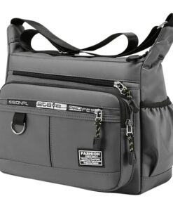 Large-Capacity Men's Backpack Shoulder Bag Waterproof - Grey