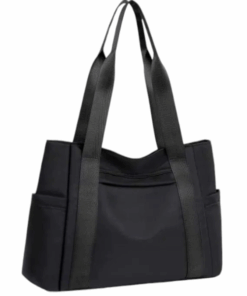 Large Capacity Multi-Pocket Versatile Tote Bag - Black