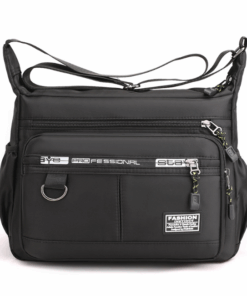 Large-Capacity Unisex Shoulder Bag Crossbody Bag - 31cm - Black