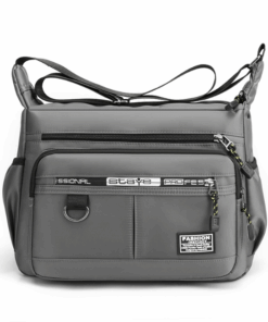 Large-Capacity Unisex Shoulder Bag Crossbody Bag - 31cm - Grey