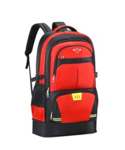Large Capacity Waterproof Outdoor Sport Hiking Backpack-65L - Red