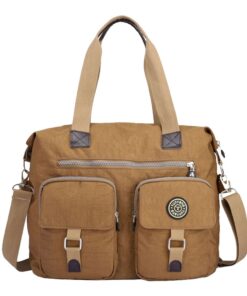 Large-Capacity Waterproof Travel Tote Bag - Khaki