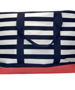 Large Cotton Road Beach Bag - Blue, Orange