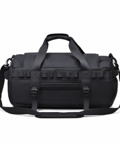 Large Duffel Bag Travel Backpack Sports Gym Bag with Shoe Compartment Black