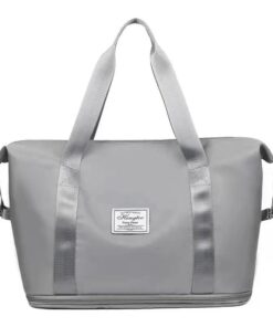 Large Duffel Travel Bag - Grey