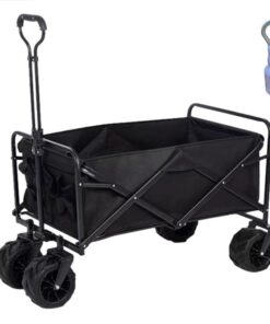 Large Multifunction Collapsible Folding Trolley Cart with Bottle Opener - Black