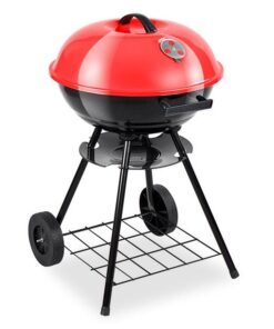 Large Outdoor Kettle Charcoal Grill BBQ Braai with Wheels (57cm)