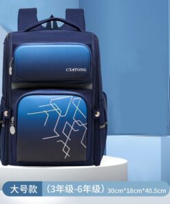 Large Schoolbag Cute Student School Backpack Printed Waterproof - Blue