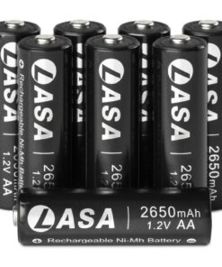 Lasa Rechargeable AA Batteries 2650mAh High Cap (Pack of 8)