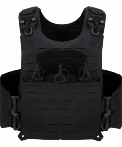 Laser Cut Alpha Tactical Vest Plate Carrier - Flat black