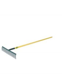 LASHER Garden Rakes - 16T All Steel Green & Yellow
