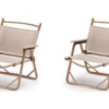 Lawn Chair Ultralight Folding Camping Chair, Director's Chair pack of 2 - Khaki