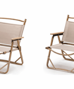 Lawn Chair Ultralight Folding Camping Chair, Director's Chair pack of 2 - Khaki