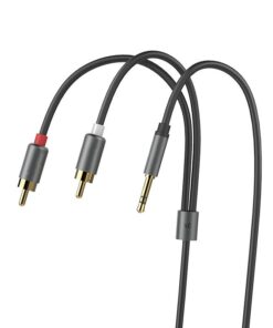 LC TECH 3.5mm to 2-Male RCA Adapter Audio Cable 1.5m. Aluminum Alloy Shell
