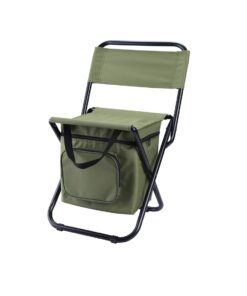 LC Tech Compact Foldable Camping Chair with Cooler Bag Fishing Stool
