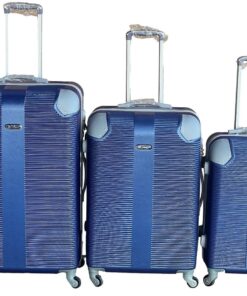Le Emporer - 3 Piece Luggage Set-Light Weight Suitcase - Navy