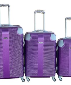 Le Emporer - 3 Piece Luggage Set-Light Weight Suitcase - Purple