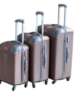 Le Emporer - 3 Piece Luggage Set-Light Weight Suitcase - Rose Gold