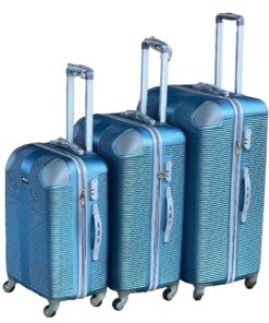 Le Emporer - 3 Piece Luggage Set-Light Weight Suitcase - Sky Blue