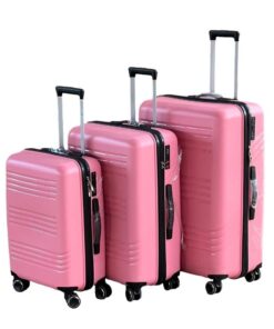 Le Emporer 3-Piece Suitcase Set - Unbreakable PP Material Luggage - Blush Pink