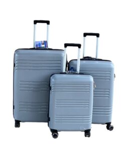 Le Emporer 3-Piece Suitcase Set - Unbreakable PP Material Luggage - Grey